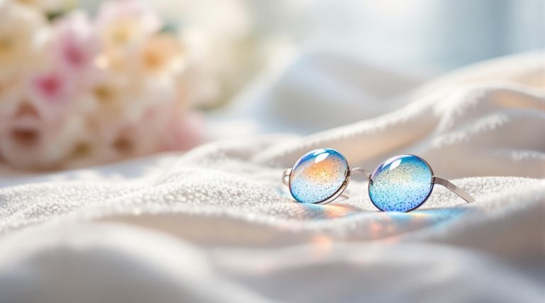 Glasögon som framhäver blå ögon